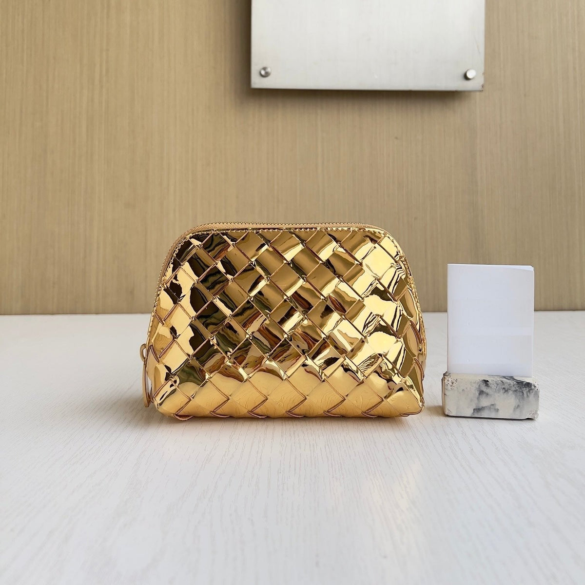 LOUISA Metallic Leather Pouch