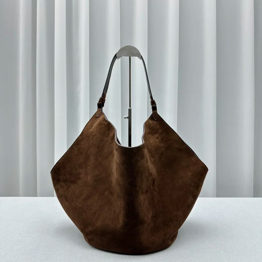 Medium Lotus suede tote