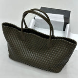 Intrecciato leather tote bag