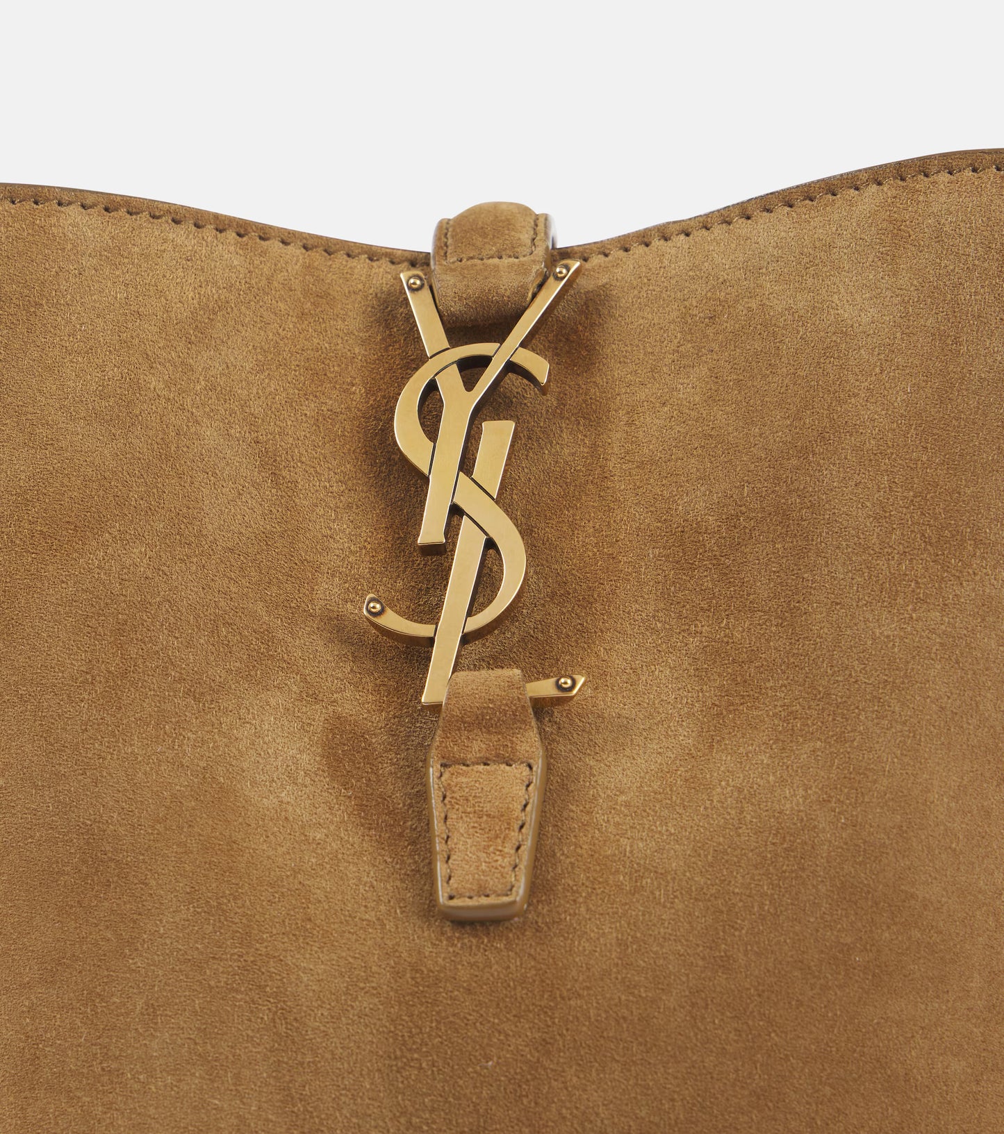 Small suede bucket bag