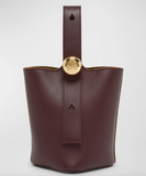 Mini Pebbled Leather Bucket Bag